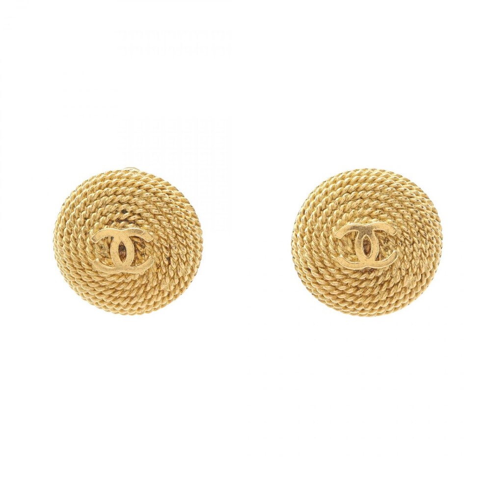 Chanel Coco Mark Earring Gold Plated #368733C77B